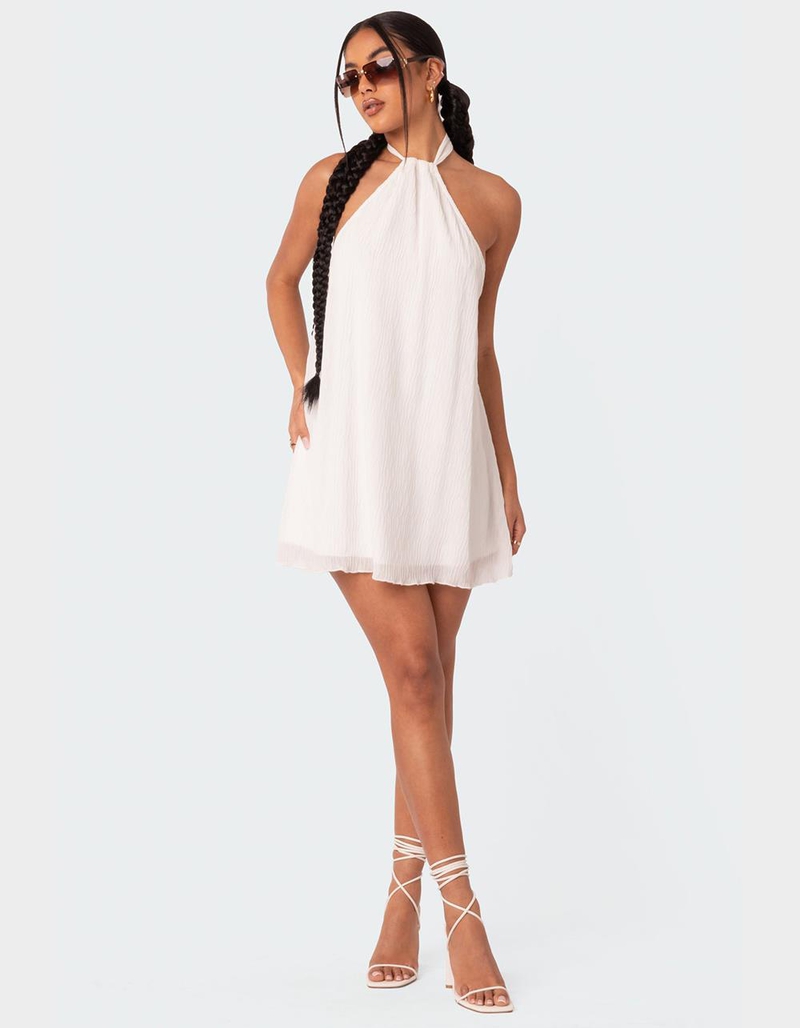 EDIKTED Palma Open Back Halter Mini Dress image number 1
