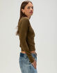 BDG Urban Outfitters Stripe Womens Slash Neck Long Sleeve Tee image number 3