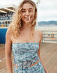 FULL TILT Ruffle Print Womens Tube Top image number 5