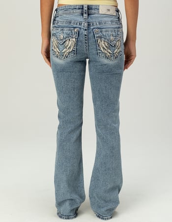 MISS ME Wing Pocket Mid Rise Womens Bootcut Jeans Alternative Image