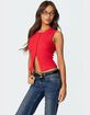 EDIKTED Basel Button Up Tank Top image number 3
