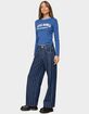 EDIKTED Kyler Pinstripe Low Rise Jeans image number 4