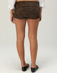 WEST OF MELROSE Womens Fold Over Paisley Micro Shorts image number 5