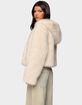 EDIKTED Beyonca Hooded Faux Fur Jacket image number 3