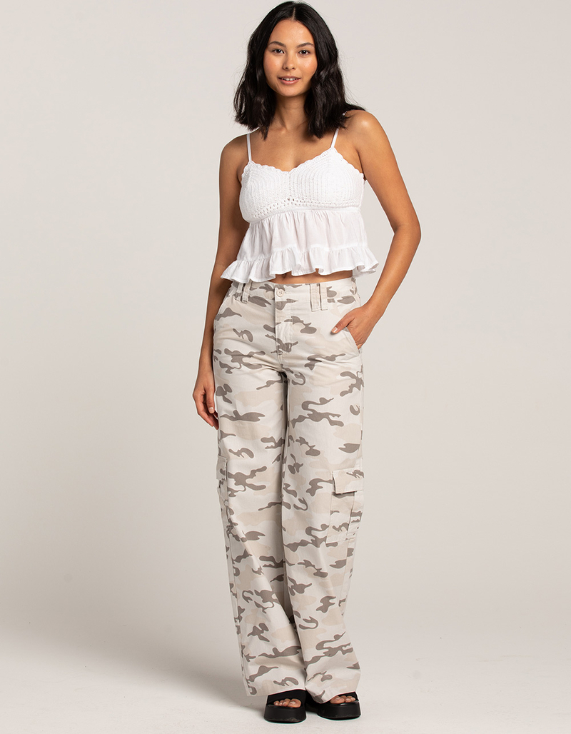 RSQ Womens Crochet Woven Babydoll Top image number 3