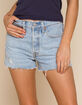 LEVI'S 501 Womens Light Wash Denim Shorts image number 2