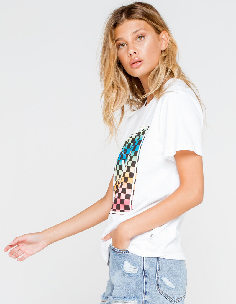 VANS Vintage Check Box Womens Tee image number 1