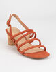 MI.IM Zoey Strappy Cork Womens Coral Block Heels image number 1