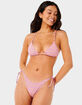 RIP CURL Isles Plaid Tie Side Skimpy Bikini Bottoms image number 1