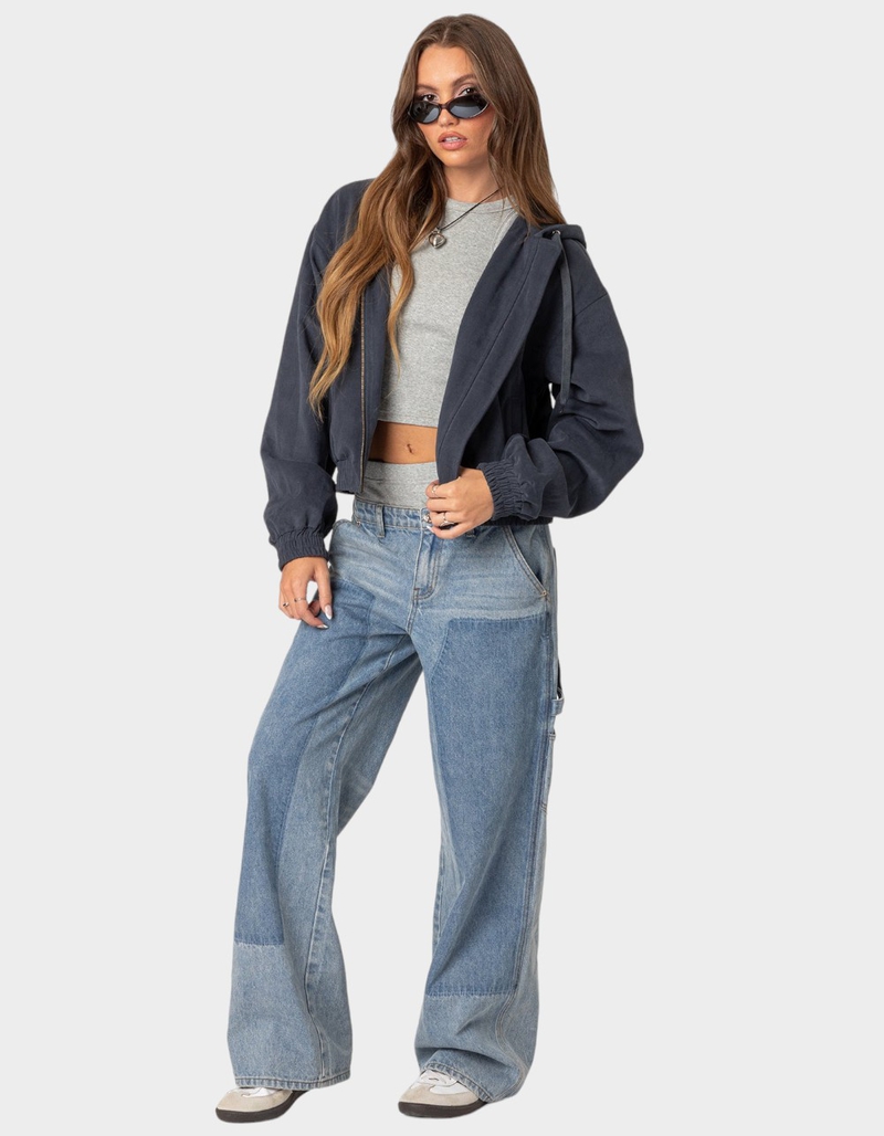 EDIKTED Milly Oversized Cropped Jacket image number 4