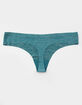 FULL TILT Space Dye Lasercut Teal Thong image number 2