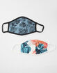 ROXY 2 Pack Floral Reversible Fashion Face Masks image number 1