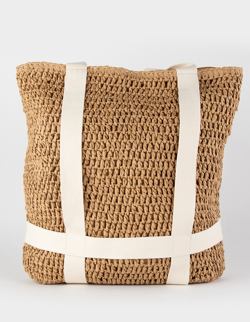 Womens Straw Tote + Hat Carrier image number 4