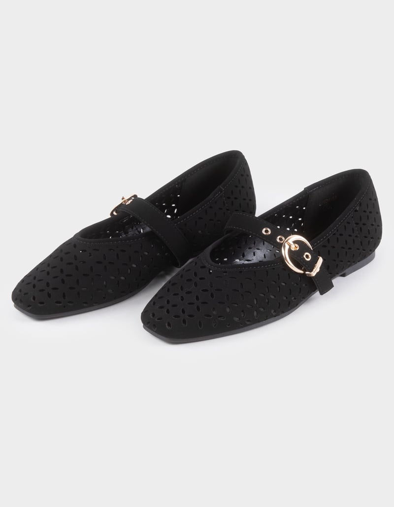 TOP MODA Linda Womens Perforated Mary Jane Shoes image number 1