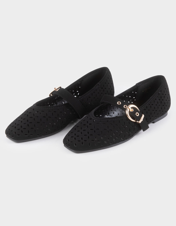 TOP MODA Linda Womens Perforated Mary Jane Shoes Alternative Image
