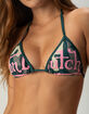 VON DUTCH Camo Triangle Bikini Top image number 2