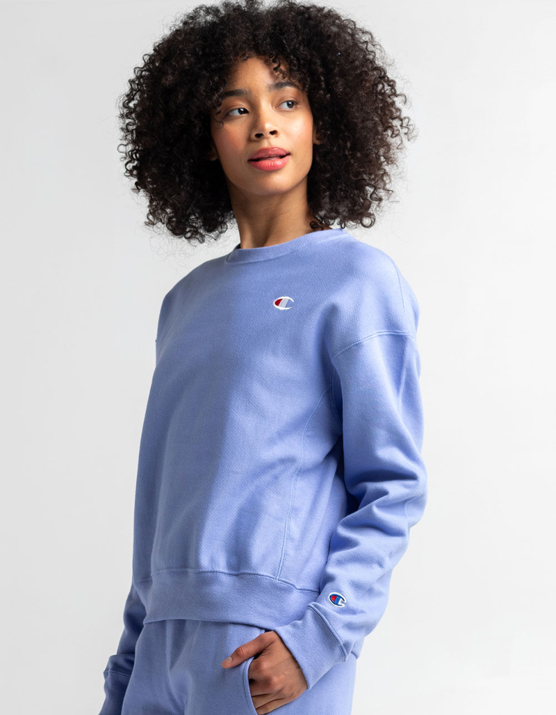 CHAMPION Womens Reverse Weave Embroidered C Logo Crew Sweatshirt image number 1