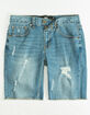 RSQ Rip & Mend Boys Ripped Denim Shorts image number 1