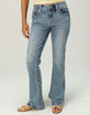 MISS ME Wing Pocket Mid Rise Womens Bootcut Jeans image number 3