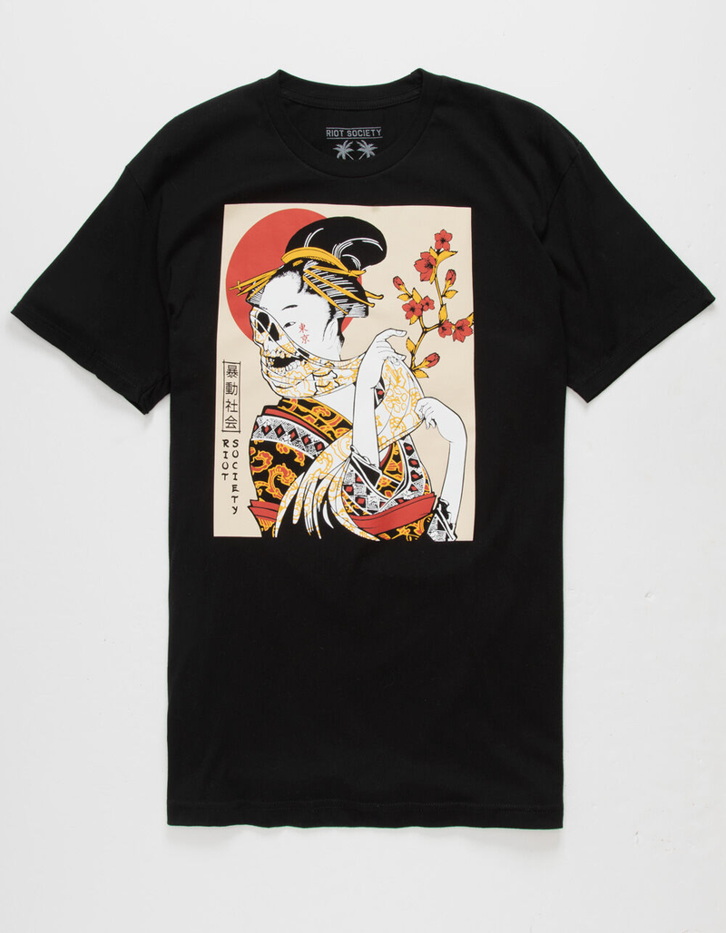 RIOT SOCIETY Geisha Veil Mens T-Shirt image number 0