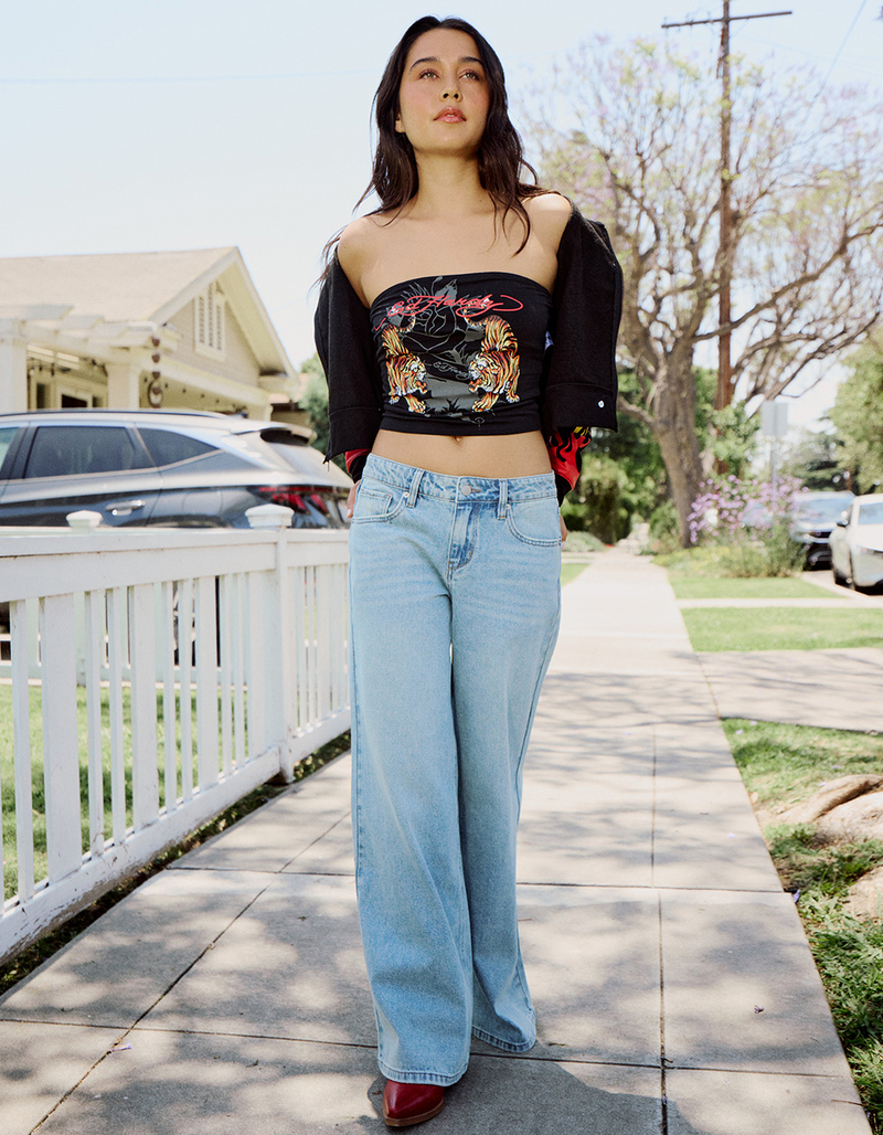 RSQ Womens Low Rise Baggy Jeans image number 5