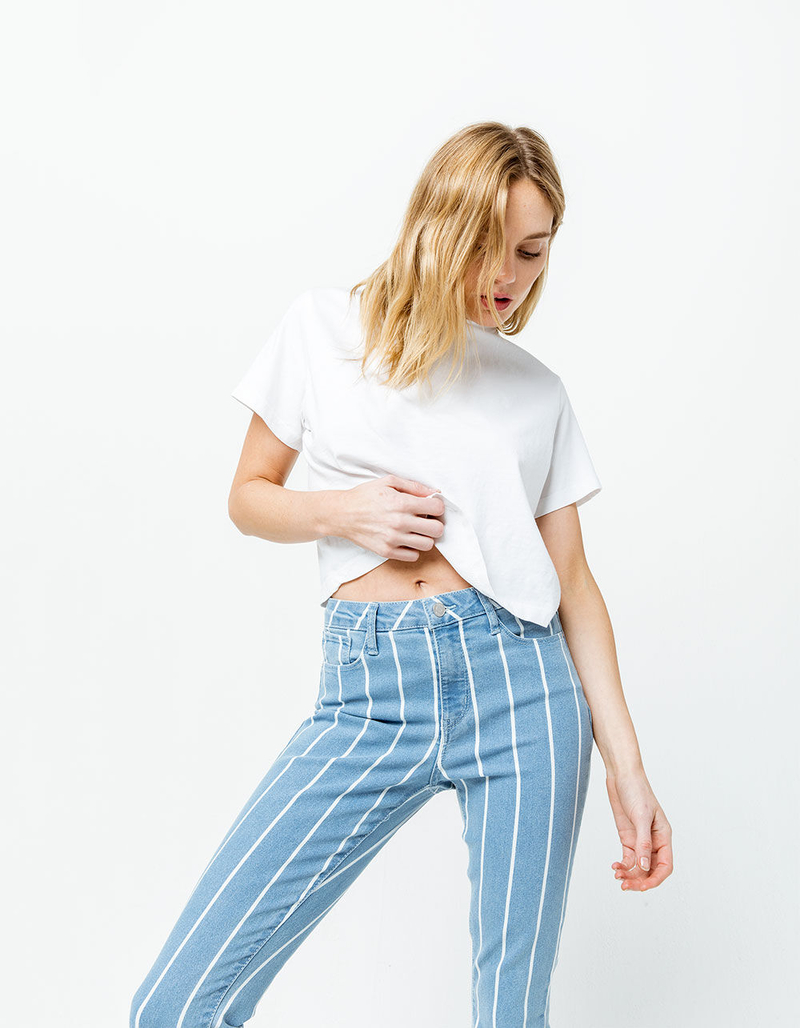 RSQ Cali High Rise Ankle Stripe Womens Skinny Jeans image number 0