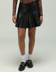 NOISY MAY Paulo Pleated Faux Leather Womens Skirt image number 2