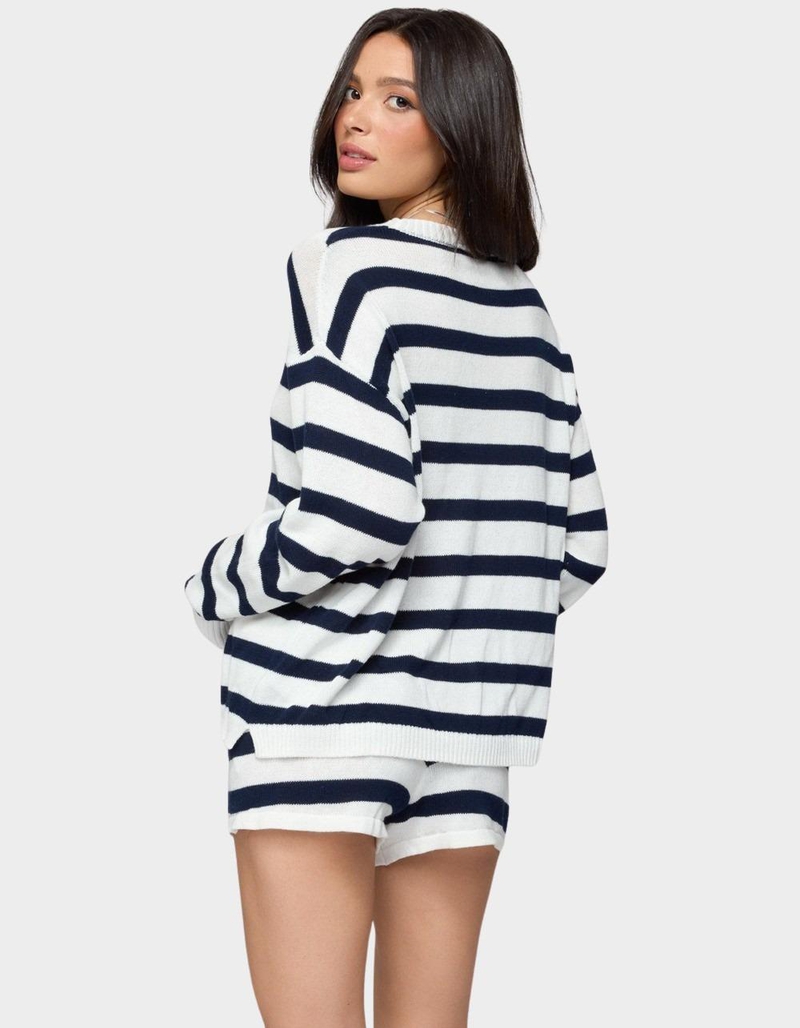 EDIKTED Amaris Oversized Striped Knit Sweater image number 2