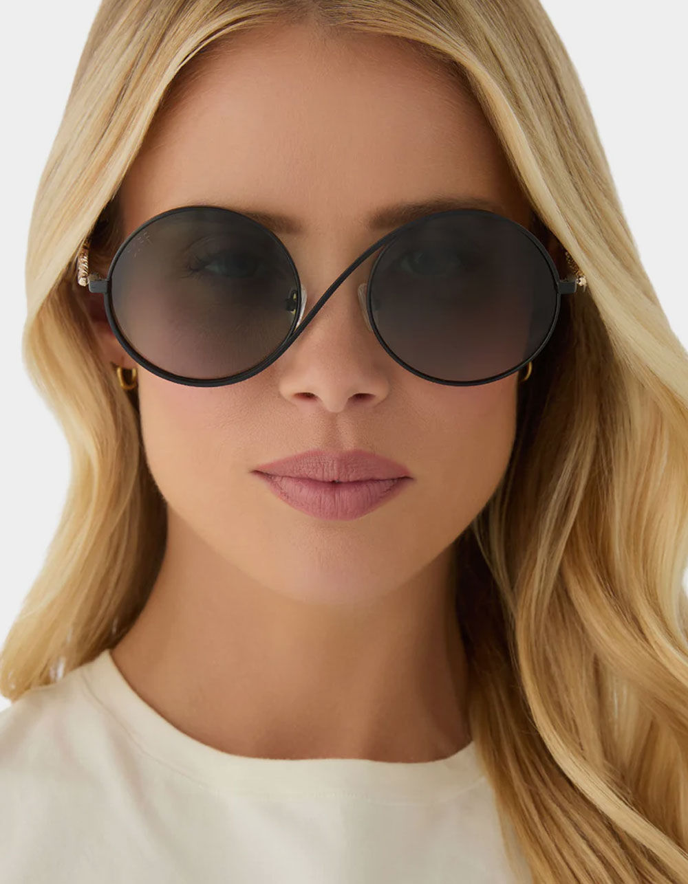 DIFF EYEWEAR x Wicked Elphaba Wire Frame Sunglasses - BLACK - ONE