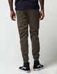 CHARLES AND A HALF Olive Mens Twill Jogger Pants image number 3