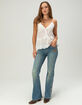 VON DUTCH Womens Low Rise Mini Flare Jeans image number 1