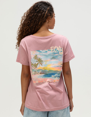 ROXY Beach Collage Womens Relaxed Tee Primary Image
