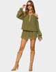 EDIKTED Delphine Off Shoulder Chiffon Romper image number 4