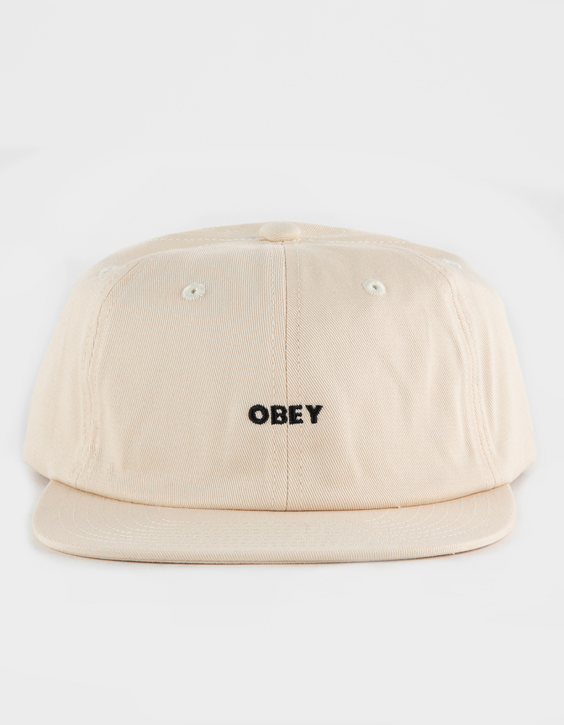 OBEY Bold Twill 6 Panel Strapback Hat image number 1