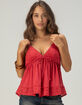 BDG Urban Outfitters Izzy Womens Eyelet Babydoll Top image number 1