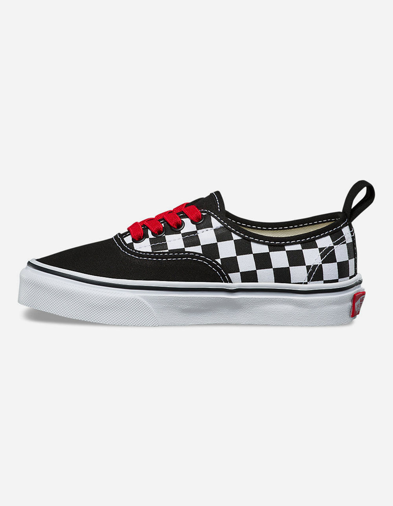 VANS Checkerboard Authentic Elastic Lace Kids Shoes image number 3