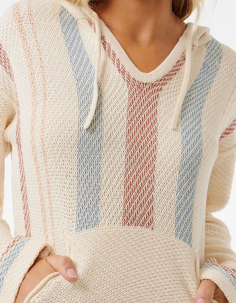 RIP CURL High Tide Womens Stripe Poncho Hoodie image number 4