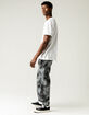 RSQ Tie Dye Mens Black Jogger Sweatpants image number 4