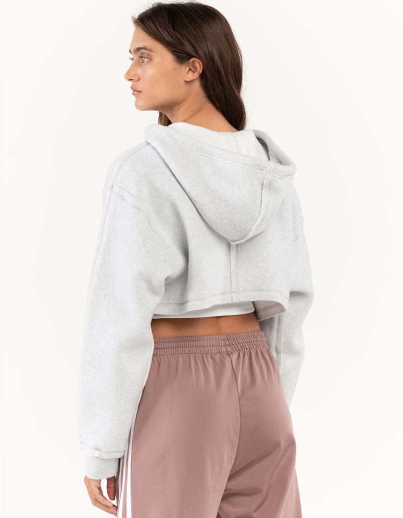 ADIDAS Crop Lounge Womens Full Zip-Up Hoodie image number 2