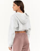 ADIDAS Crop Lounge Womens Full Zip-Up Hoodie image number 3