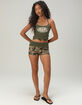 VON DUTCH Camo Womens Low Rise Micro Shorts image number 1