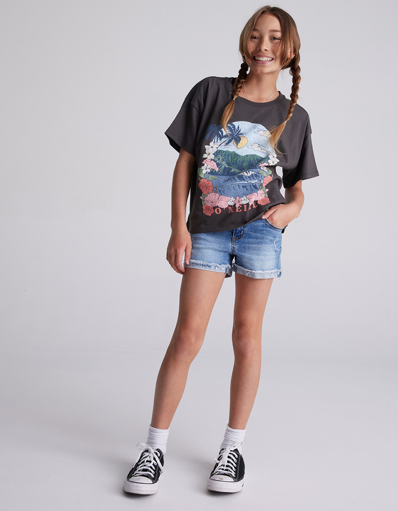 RSQ Girls Mid Rise Cuff Shorts image number 0
