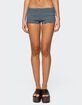 EDIKTED Reagan Striped Ribbed Micro Shorts image number 1
