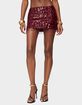 EDIKTED Dalis Fringed Sequin Mini Skirt image number 1