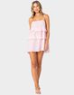 EDIKTED Dorothia Sheer Linen Look Mini Dress image number 5