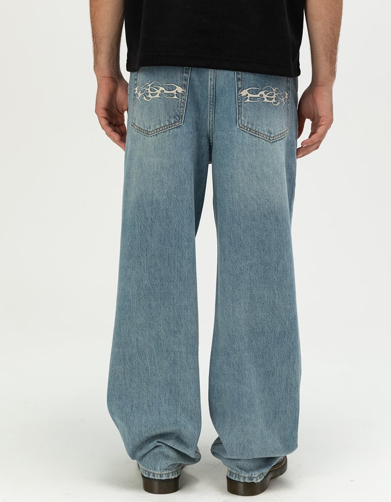 RSQ Mens Baggy Embroidered Jeans image number 5