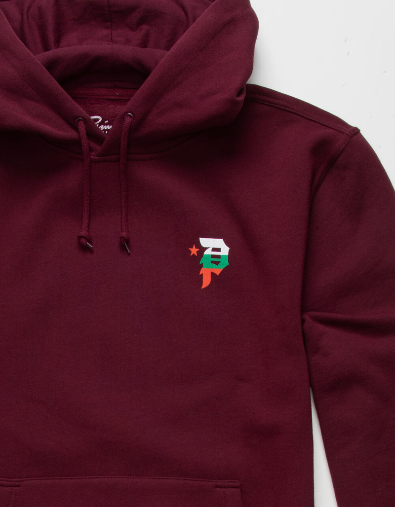 PRIMITIVE Golden State Fleece Mens Burgundy Hoodie image number 3