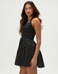 FULL TILT Womens Polka Dot Halter Dress image number 3