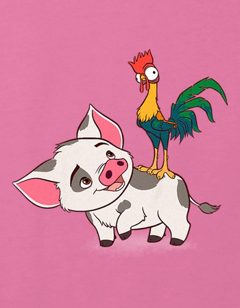 MOANA Heihei And Pua Girls Crop Tee Alternative Image