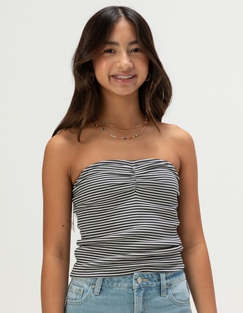 FULL TILT Essentials Girls Stripe Tube Top Primary Image